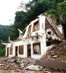 abandoned house in the mountains
