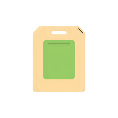 Cream and Green Packaging Template:  Product Label Design, Eco-Friendly Container, Minimalist Branding,  Rectangular Box Mockup,  Sustainable Packaging Illustration