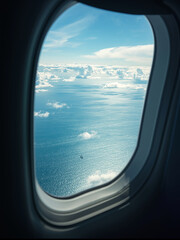 Naklejka premium blue view from plane window 1