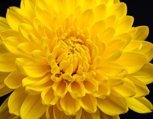 Fototapeta premium Close-up of a vibrant yellow chrysanthemum (1)