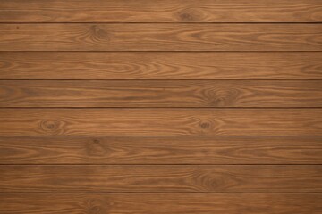 Fototapeta premium Warm brown wooden plank background with natural wood grain texture, horizontal timber panels, rustic surface pattern for interior design, furniture backdrop, flooring concept, organic material 