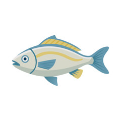 Illustration of fish swimming with a black background design