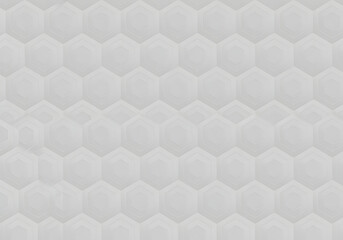 Seamless white hexagon pattern neutral minimalist background