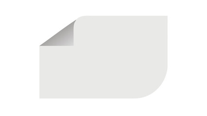 Blank light gray document page with curled corner