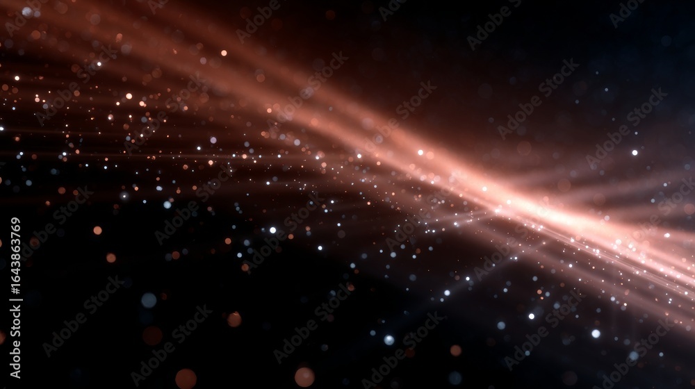 Wall mural a vibrant cosmic abstract image featuring flowing lines and sparkling particles. this digital artwor