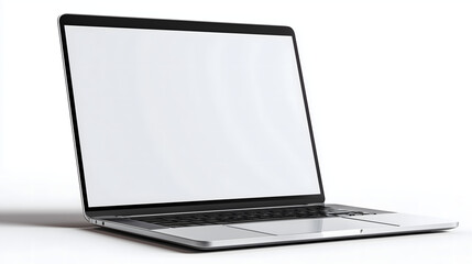 Sleek Laptop on a White Background