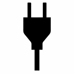 Minimalist electric plug vector icon