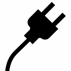 Minimalist electric plug vector icon