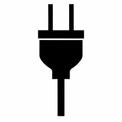 Minimalist electric plug vector icon
