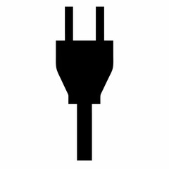 Minimalist electric plug vector icon