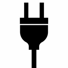 Obraz premium Minimalist electric plug vector icon