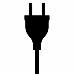 Minimalist electric plug vector icon