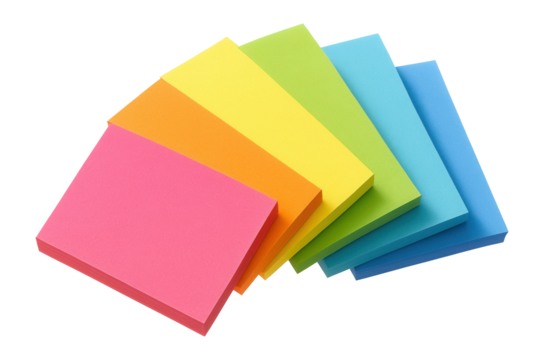 Colorful sticky notes for writing messages.