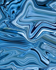 Obraz premium Light Blue Liquid Flow – Elegant Abstract Fluid Texture Abstract fluid texture in soft light blue and white tones, evoking an elegant sense of motion and calm. Ideal for backgrounds, modern design 