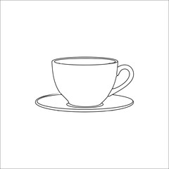 Stylized cup with abstract design elements isolated on white background isolated on transparent background