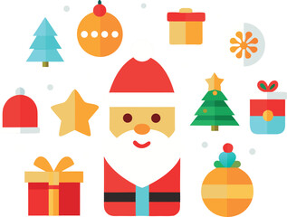 Obraz premium Illustration of a Collection of Cute and Colorful Elements for Design Projects on Transparent Background This illustration