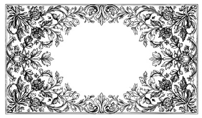 Victorian Frame – Ornamental Copperplate Engraving