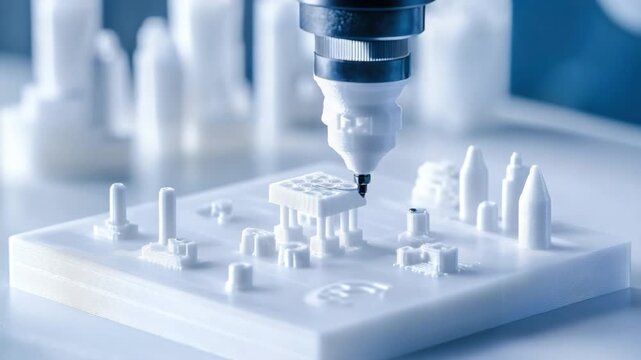 Innovative 3D Printing Technology Demonstrated with a Detailed Architecture Model and Precision Tooling Process 4k video footage