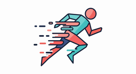 Abstract Runner with Motion Effect