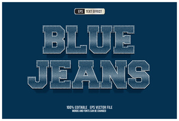 TEXT EFFECT BLUE JEANS