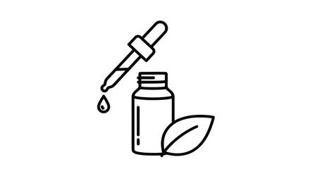 Stylized outline of a person holding a torch and a leaf symbolizing hope and nature