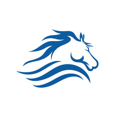 a very creative concept of a horse head combined with waves