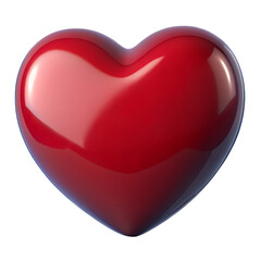 Fototapeta premium Shiny red heart symbol on black background