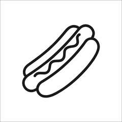 Delicious hot dog with mustard and ketchup isolated on white background isolated on transparent background