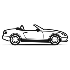 Obraz premium Sleek Convertible Car Illustration Depicting Automotive Design and Open Air Cruising Perfect for Car Enthusiasts and Design Inspiration
