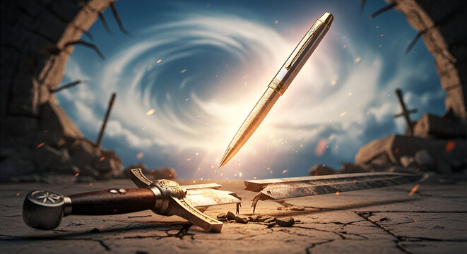 Pen is mightier than sword 