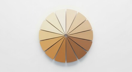 Oval fan of foundation shades for skin tone matching