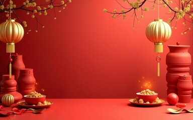 Golden Table Festival in China. Banner template. Background. High quality