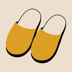Cozy Home Slippers in Modern Flat Design