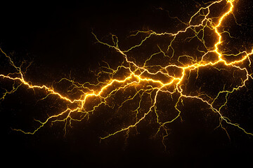 Dramatic lightning bolts illuminating a dark sky, creating a striking visual effect