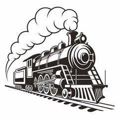 steam locomotive vector illustration