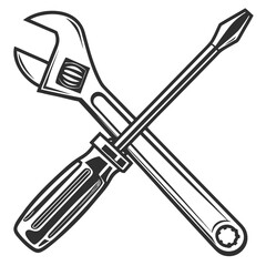 wrench and screwdriver