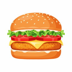 hamburger isolated on white