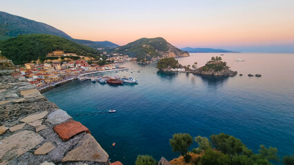 parga greece in the night