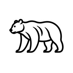 vintage logo style bear vector line art