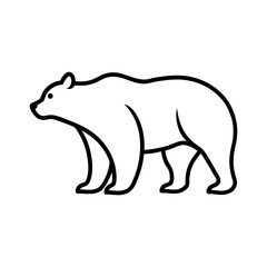 vintage logo style bear vector line art