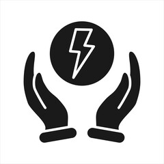 Safe Energy Glyph Icon
