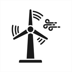 Wind Energy Glyph Icon