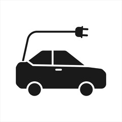Electric Car Glyph Icon