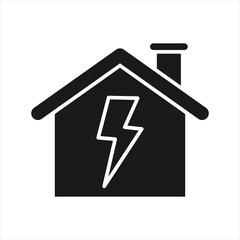 Home Electricity Glyph Icon