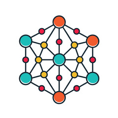 Social network 3D concept showing global connections and people networking