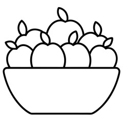 illustration of an apple in a basket