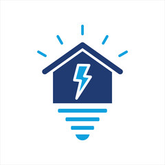 Energy Efficient Flat Blue Icon