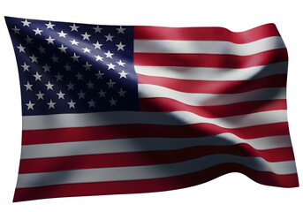 Fototapeta premium Cinematic American Flag with Dramatic Lighting