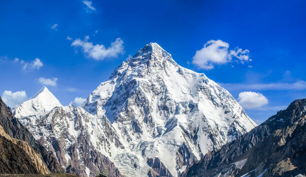 The mighty K2 peak at 8,611 meters, a second highest mountain in the world