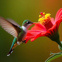 Fototapeta premium hummingbird on flower